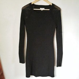 Black sweater Bodycon Long-Sleeve Dress